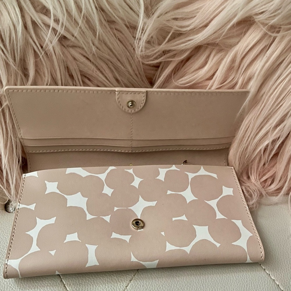 Kate Spade Putnam Drive Cyra Splodge Dot Pink Multi Large Flap Wallet - Picture 7 of 16